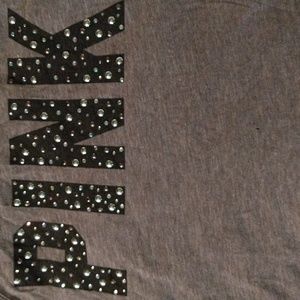 Victoria's secret PINK extra small gray tank top rhinestones